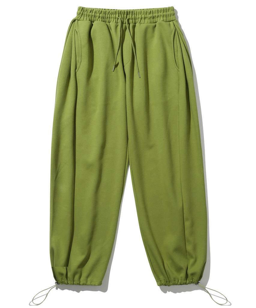 BASEMOMENT Side Tuck Wide Sweatpants Avocado
