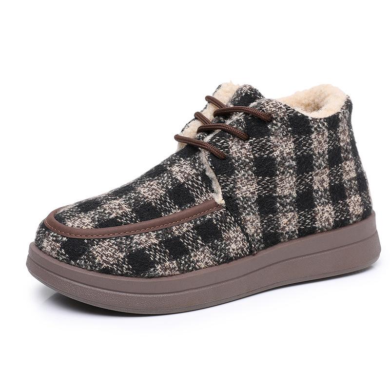 Cloth Shoes, Women's Cotton Shoes, Fashionable Fleece and Thickened Soft-soled Cotton Boots, Anti-slip