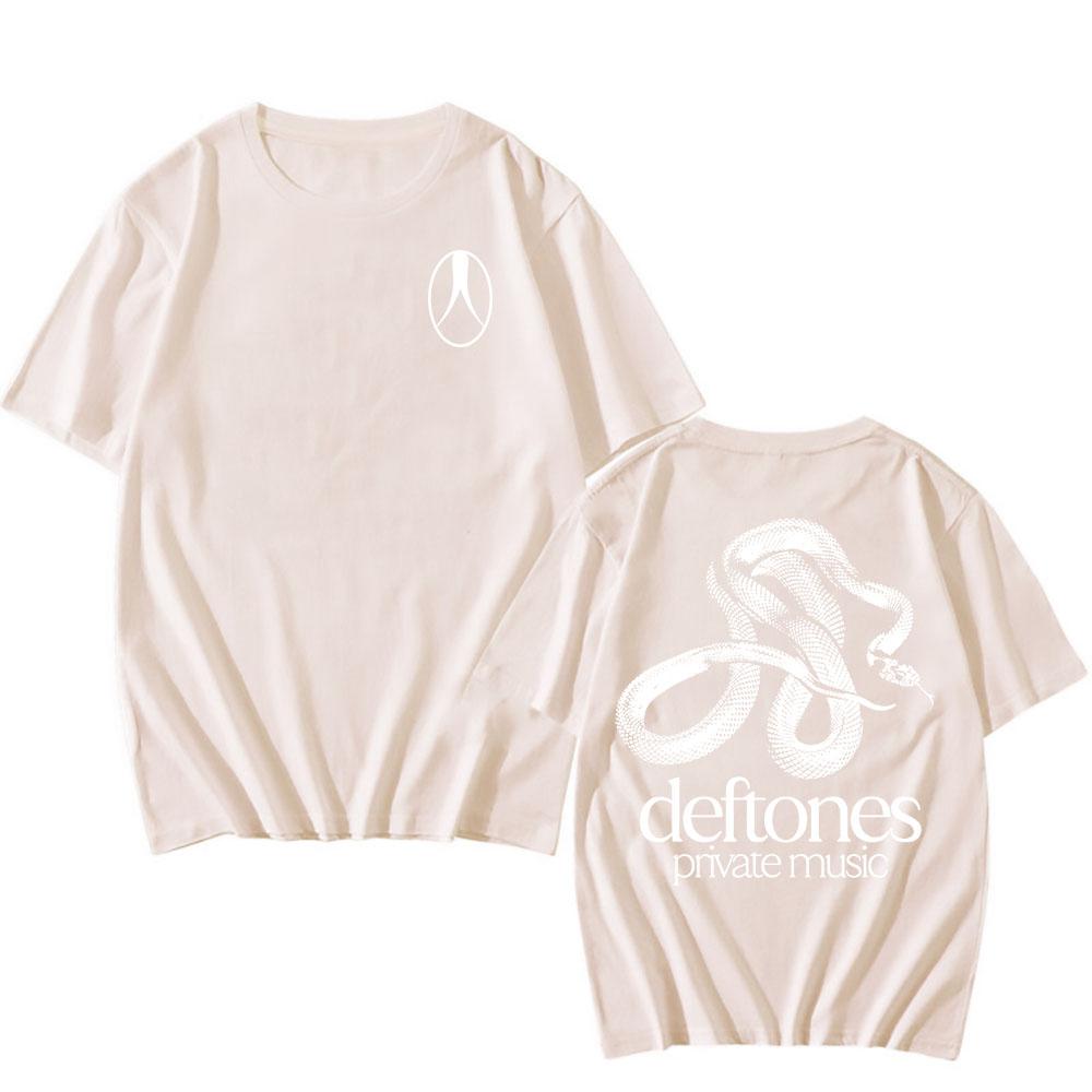Deftones Snake T-shirt Privé Muziekalbum Print T-shirt Katoen Mode Korte Mouw T-shirts Dames Heren T-shirt Unisex Kleding