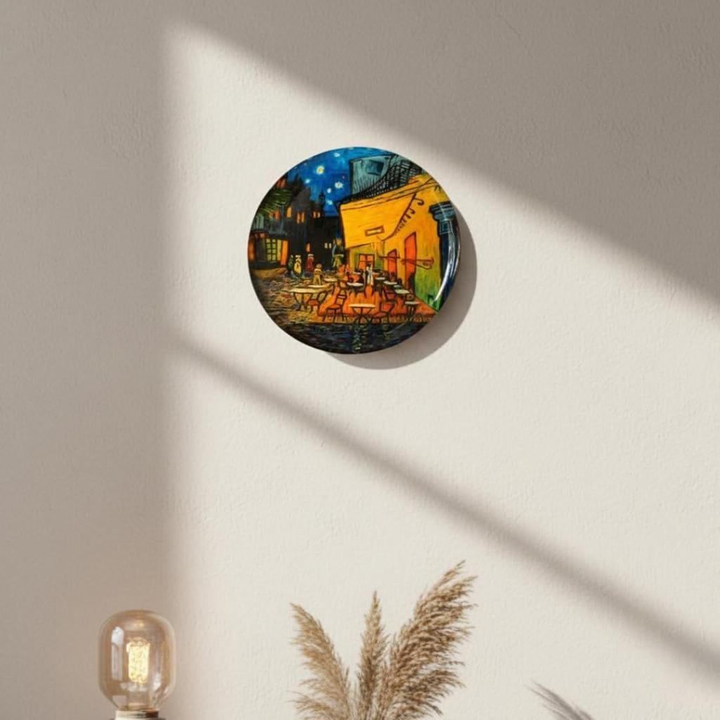 Van Gogh Wall Plates for Home Decor | Metal Iron Wall Decor Items for Living Room | Gifts for Family & Friends