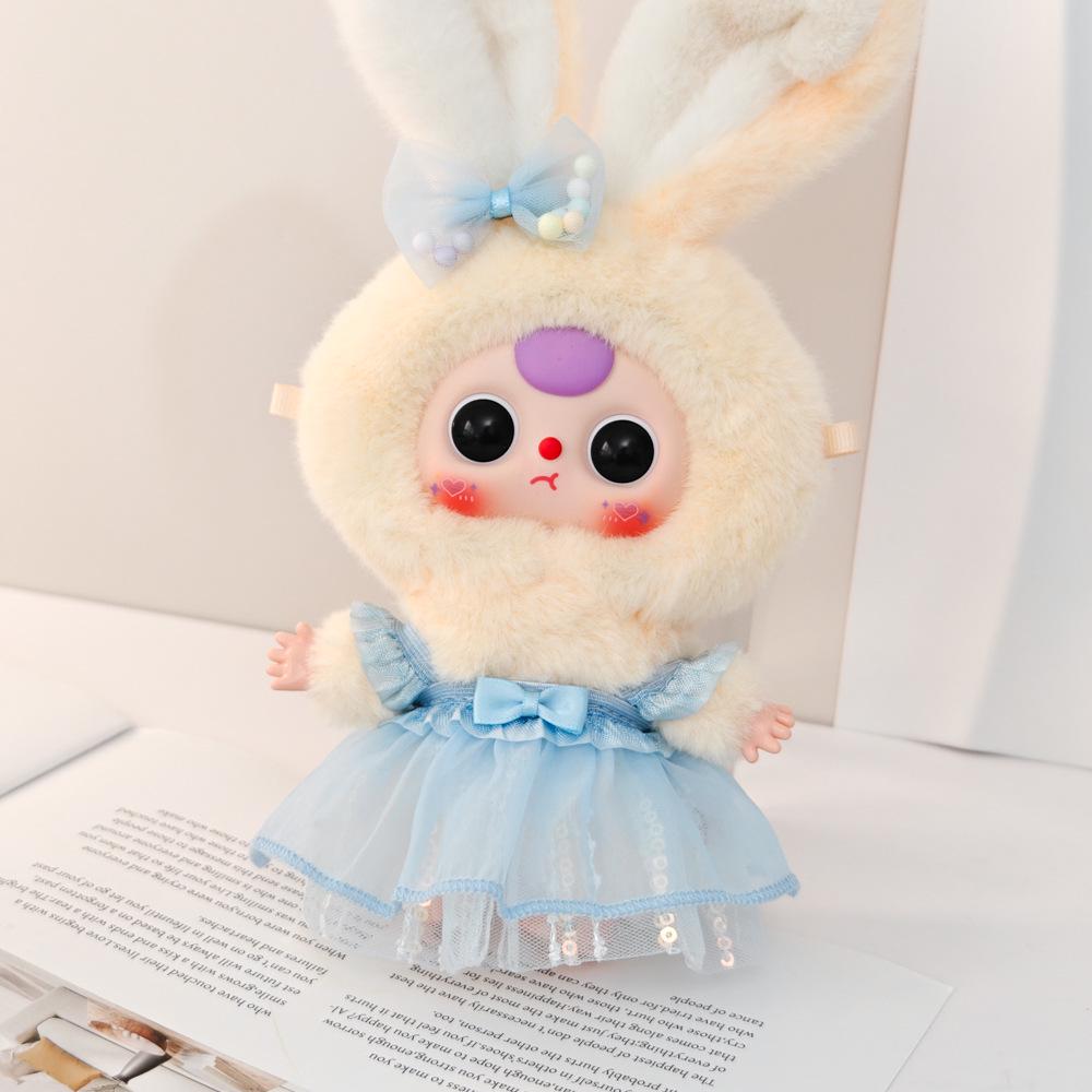 Macaron Little Rabbit Doll Clothes: Cute Pendant, Outfit for 3-Year-Old, Blind Box Edition
