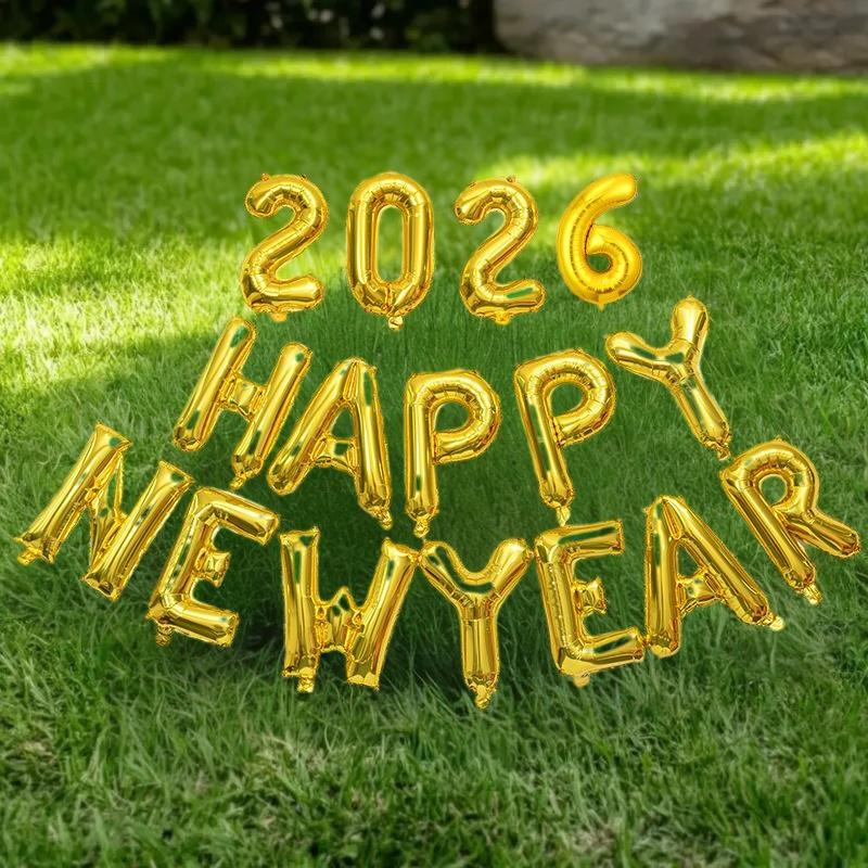 Kick off 2026 with Our Happy New Year Foil Balloon Set & Party Atmosphere Props