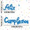 1 feliz cumpleanos Spanish Happy Birthday set Silver Gradient Color Royal Blue rose Gold Rose red suitable for birthday decorations and background