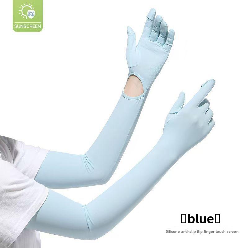 Women Summer Ice Silk Thin Gloves Anti UV Sun Shield Elastic Arm Cover For Driving Cycling Sports Outdoor Wear Gloves