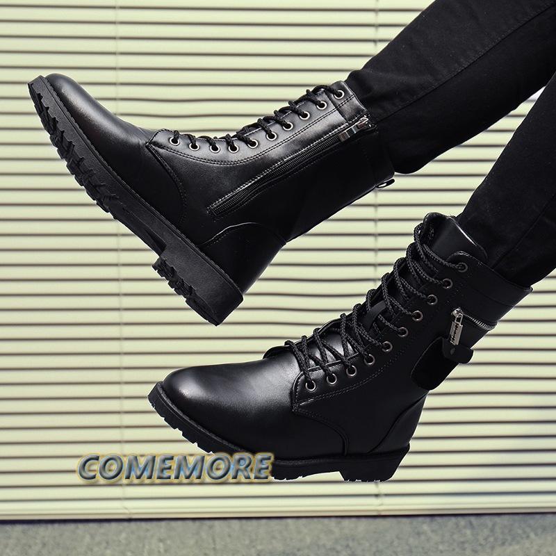 Stivali Chelsea da Uomo in Pelle alla Moda Scarpe Casual di Lusso Stivali Classici da Uomo Formali alla Caviglia Neri Marroni con Cerniera Stivali da Cavaliere Autunno Inverno