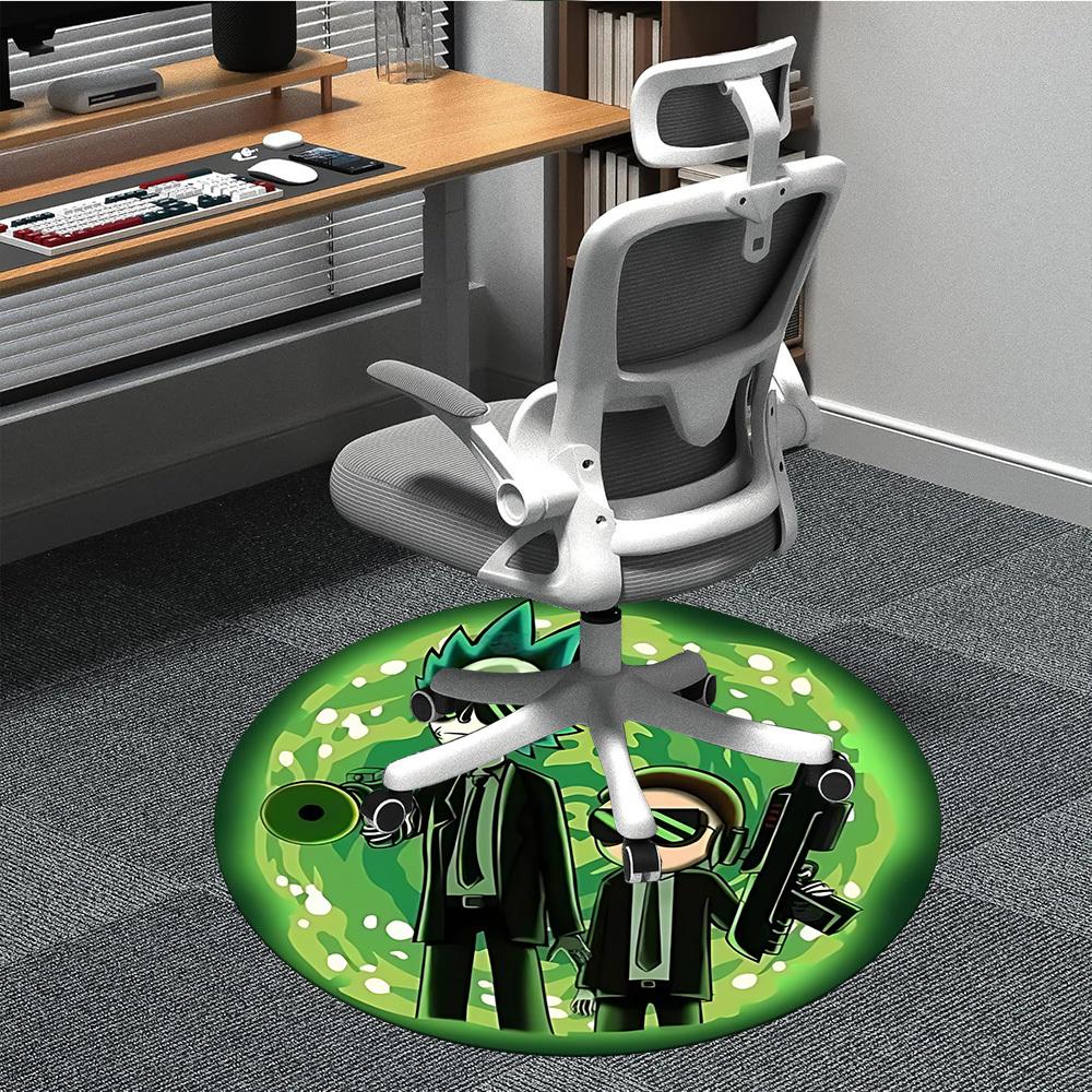

1PC Rick and Morty Office Round Rug, Non-slip, Soft and Durable Office Rug for Interior Decoration, Perfect for Office, Beautiful Decoration 80cm