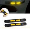 2pcs Car Body Reflective Anti-Scratch Protection Stickers Bumper Corner Anti-collision Decoration Strip Black Auto Accessories