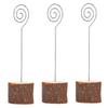 10pcs Place Card Holders Fashionable Simple Secure Fix Cute Table Number Holder with Wooden Base for Office Anniversary
