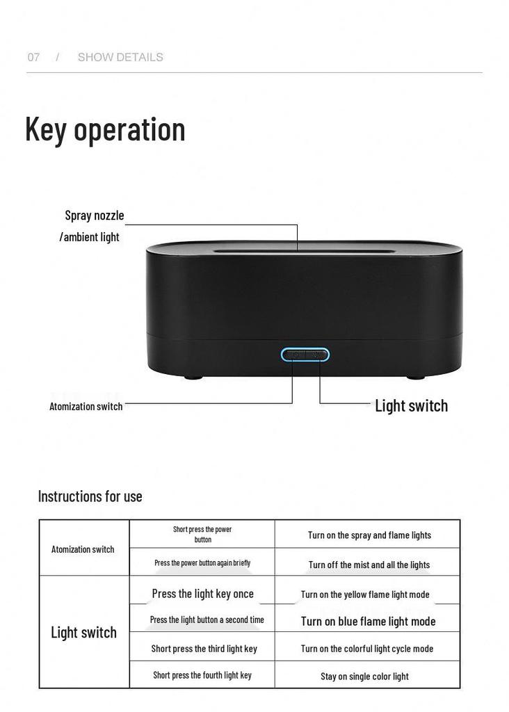 Colorful Flame Aromatherapy USB Humidifier for Home & Hotel