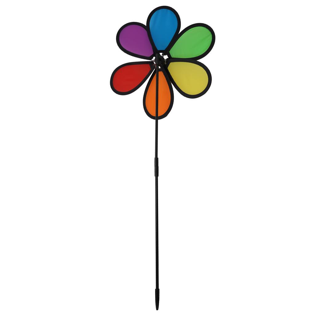 Wind Spinner Flower Windmill 1pc Colorful Fabric Windmill