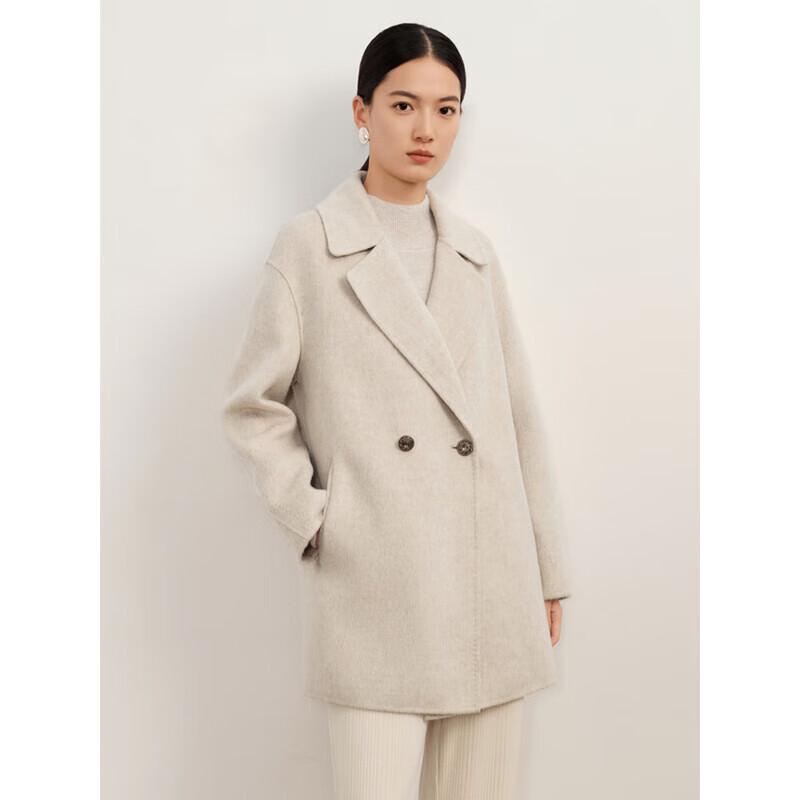 Women's Double-Breasted Camel Wool Double-Faced Winter Coat