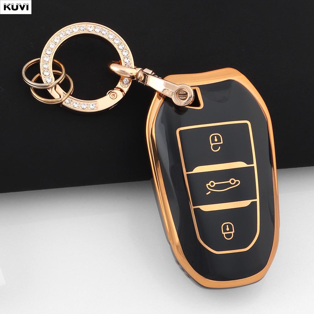 TPU Car Remote Smart Key Case Cover For Peugeot 2008 3008 4008 5008 308 408 508 Citroen C1 C2 C4 C6 C3-XR Picasso Grand DS3 DS5