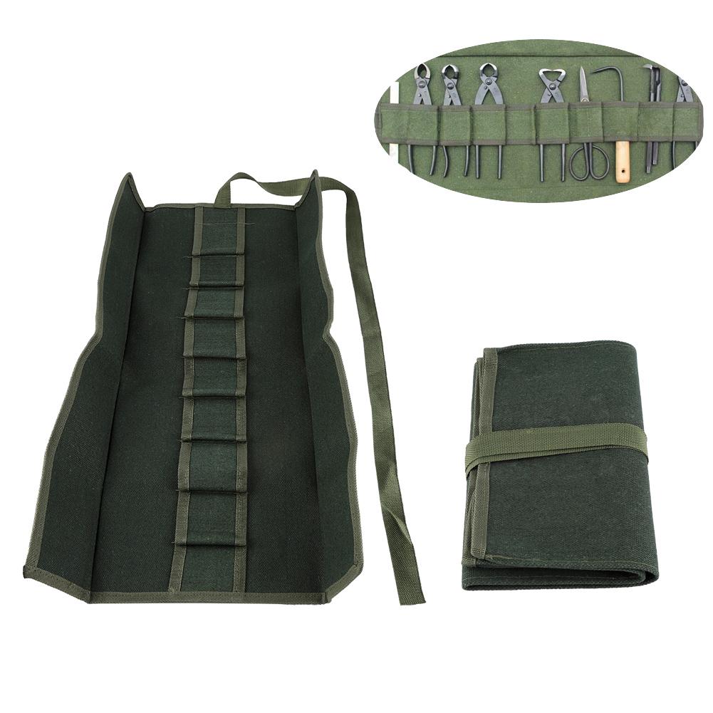 1Pc Canvas Gardening Handle Portable Multifunctional Storage Package Tool Set Case Rolling Bag