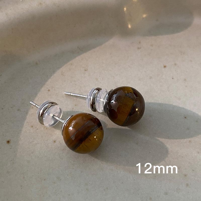 Geometriske ovale øredobber med stift, vridd kantdesign, premium følelse øredobber, middelalderske vintage franske retro øredobber