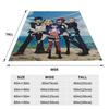 Fairy Tail Anime Knitted Blanket Flannel Cartoon Super Warm Throw Blankets for Bedroom Sofa Bed Rug