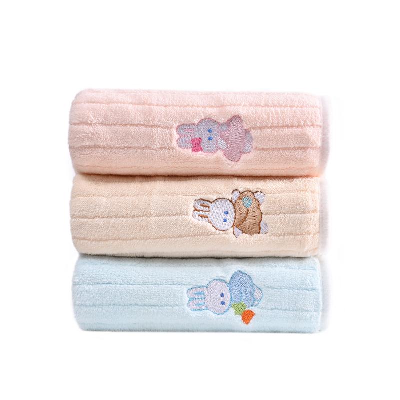 Cute Cartoon Children's Towel: Soft, Absorbent, Quick-Drying, Lint-Free, Perfect for Face Washing and Bathing.