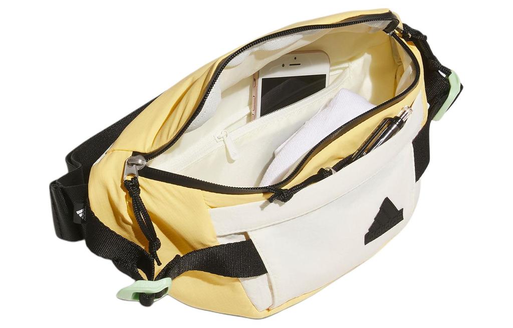 Adidas Recycled Polyamide Shoulder Bag, Crossbody Bag, Fanny Pack Small Unisex Apricot Yellow JJ2084