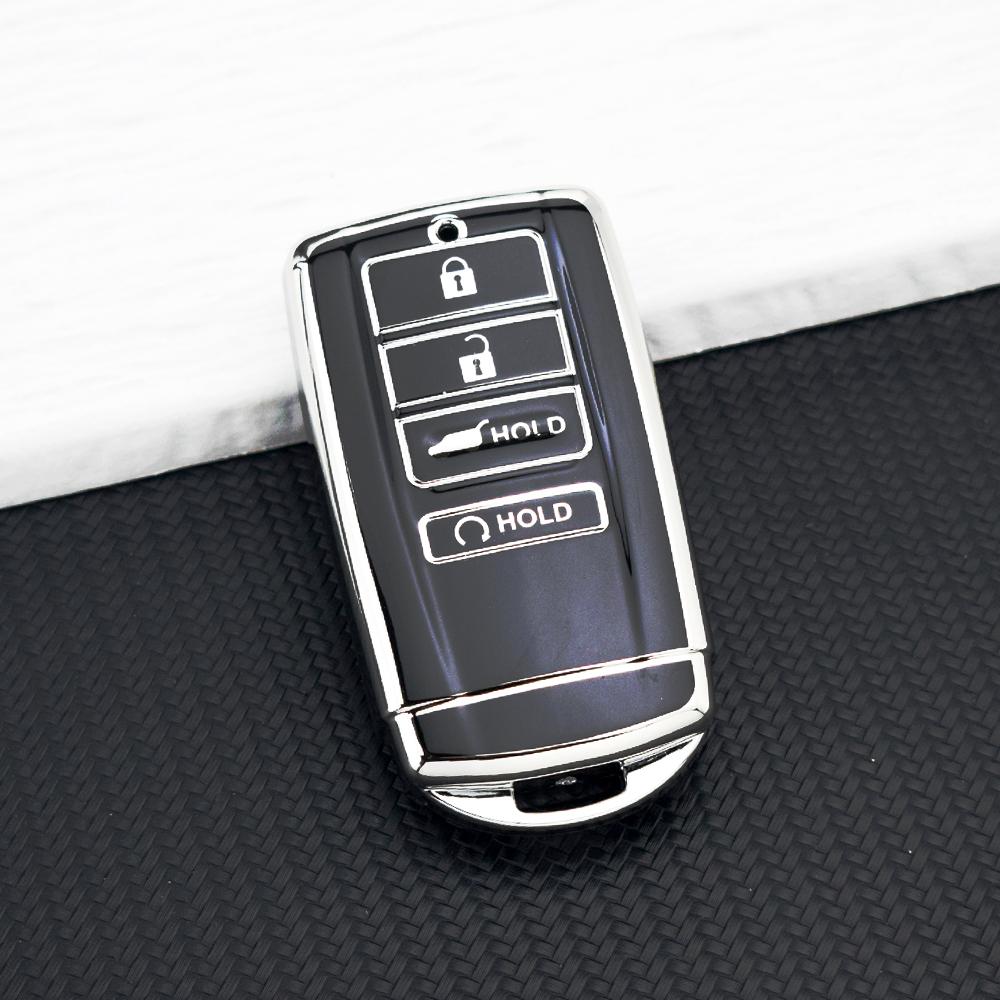 

Soft TPU Key Fob Protector Shell for Honda Acura MDX RDX CDX TLX-L RLX NSX Car Key Case Cover Holder Auto Key Chain Accessories