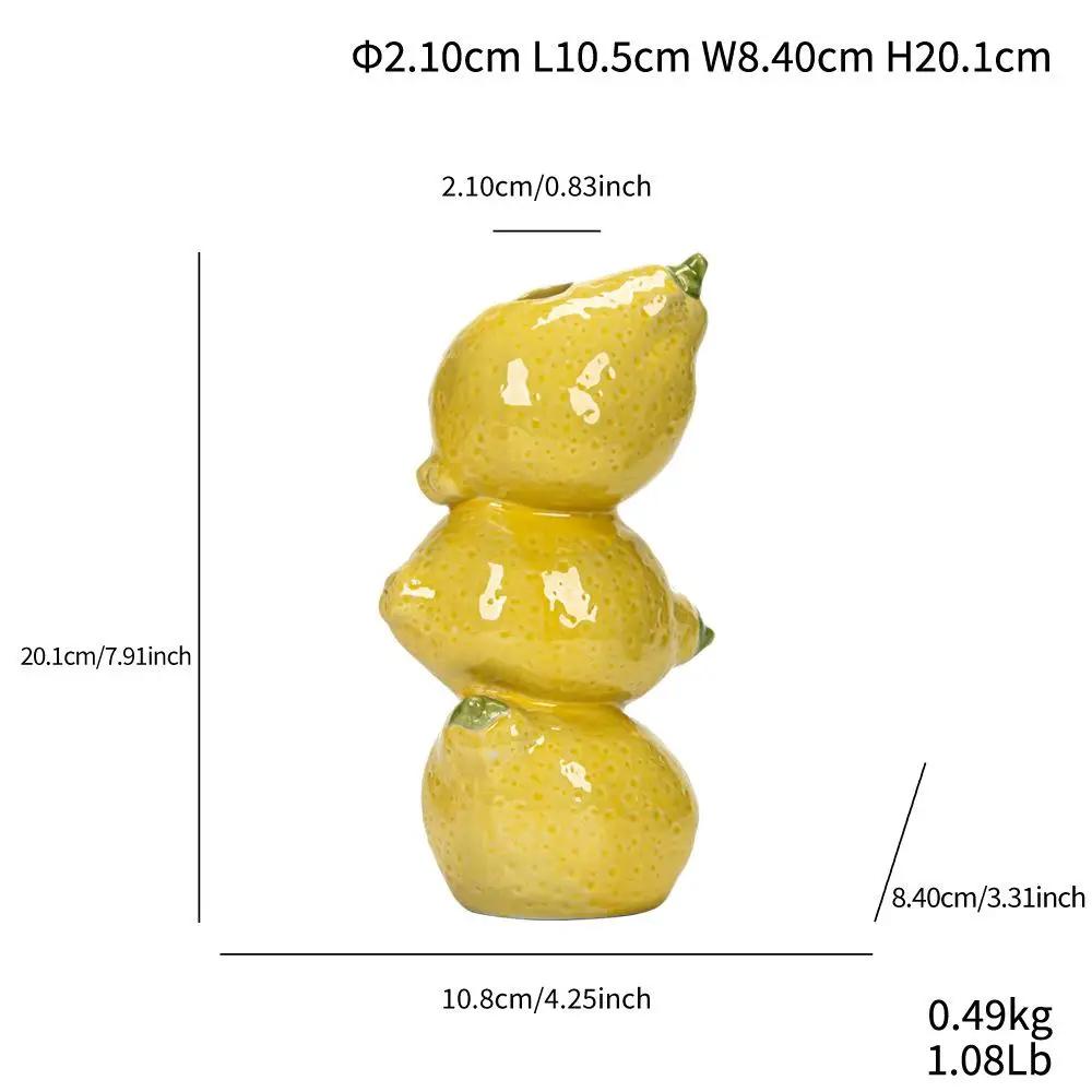 

Popular Nordic Style Minimalist Fruit Model Flower Insert Home Desktop Decoration Household Goods Mini Living Room Vase Ornament