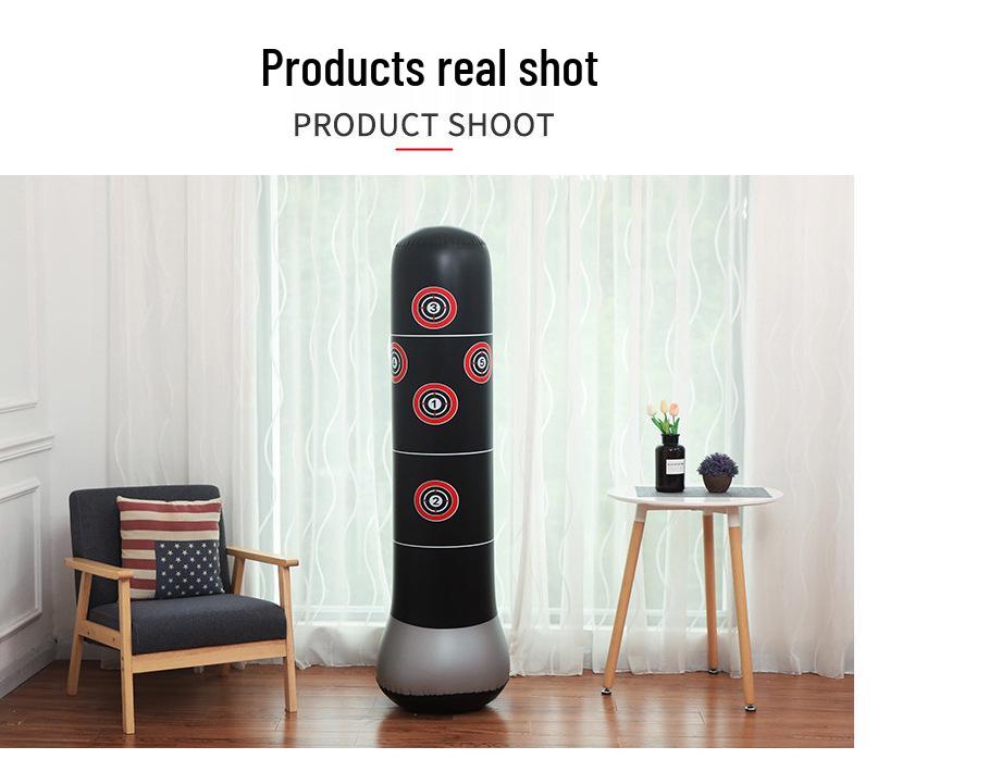 Förtjockad Fristående Uppblåsbar Boxningssäck för Vuxna - Fitness & Stresslindring