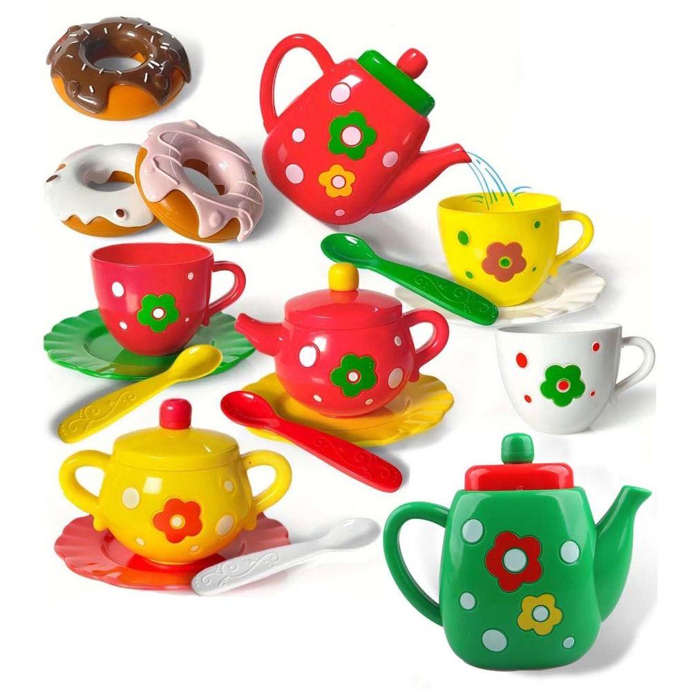 Cake Dessert Playhouse Kitchen Toys Kettle Cookies Tea Set for Girls  New Year Gifts