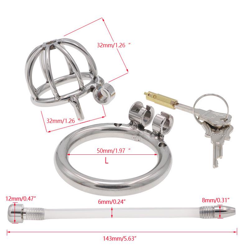 Chaqu Men's Hemisphere Chastity Cage Lock - Outward Wear Adult Device