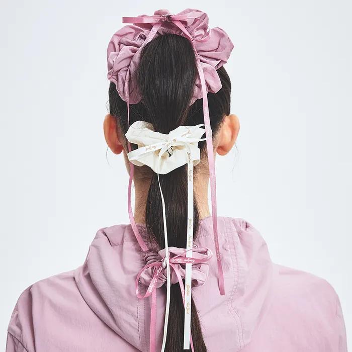 MLB Ribbon Strap Scrunchie Small LA (Mg.Purple)