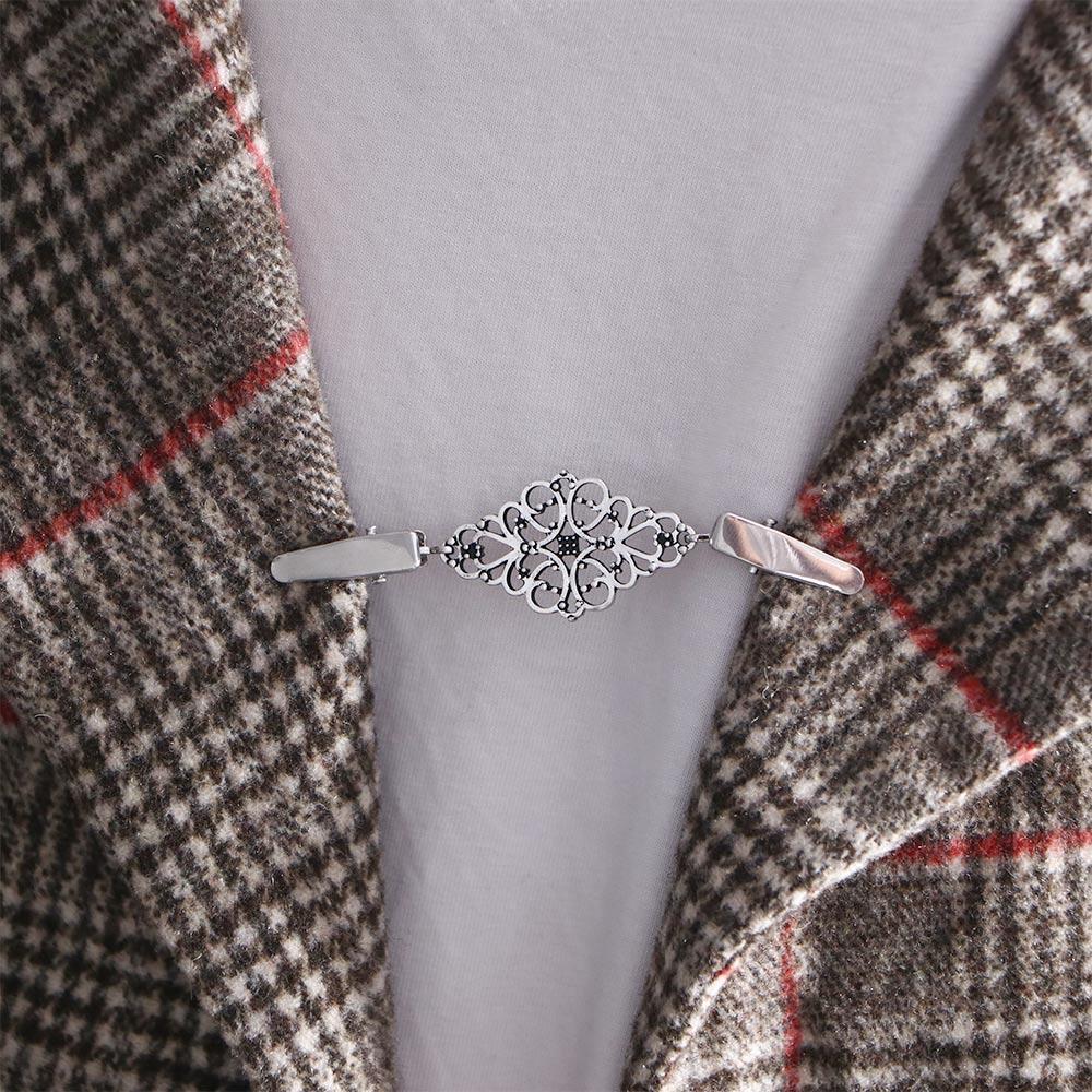 Fashion Zinc Zinc Alloy Material Retro Cardigan Clamps Clothing Clip Clamps for Fabric Fasteners for Clothes