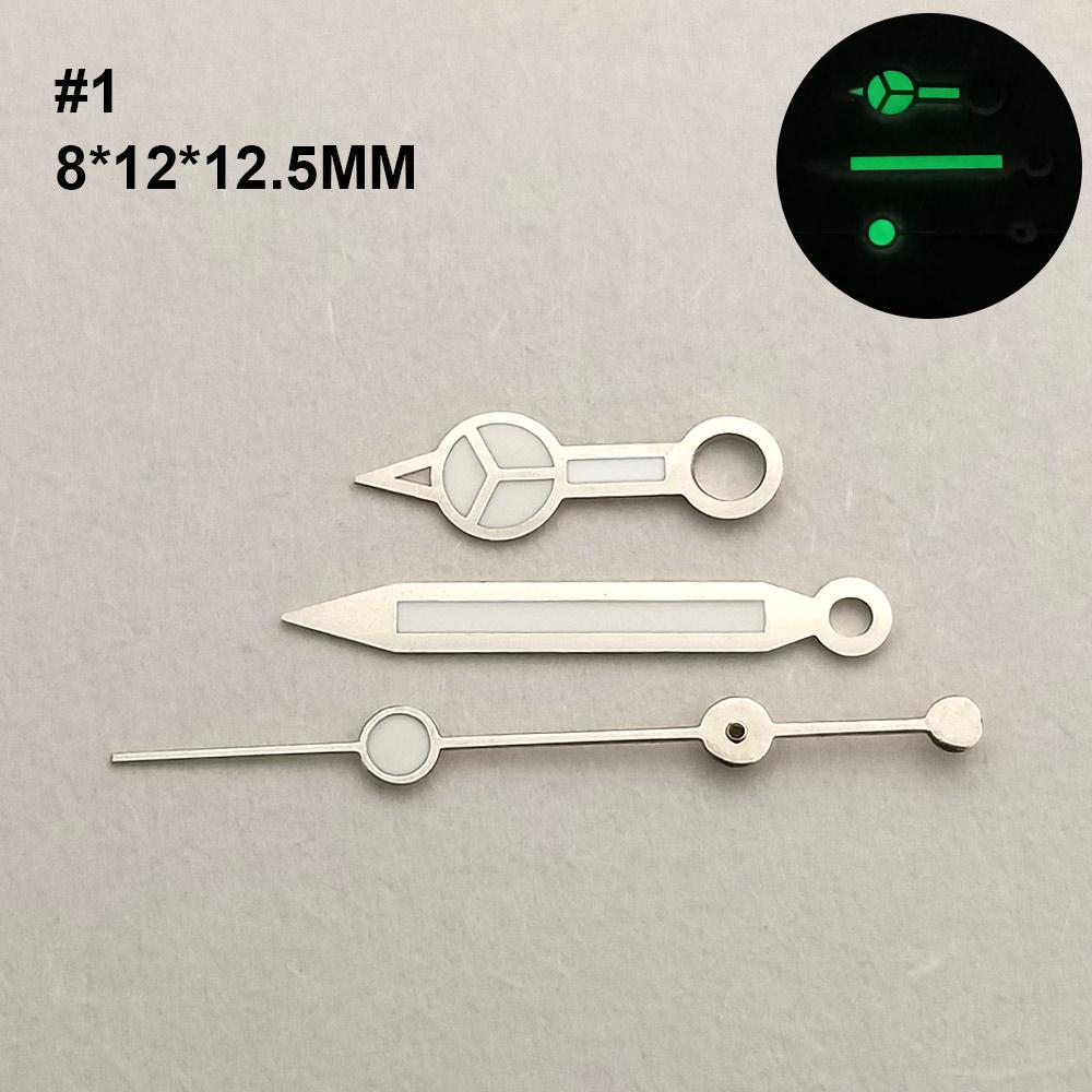 Uhrzeiger C3/bgw9 Blau Grün Leuchtend passend für NH-35-36 Uhrwerk Mechanische Armbanduhr Zubehör Silber Gold Roségold Schwarz