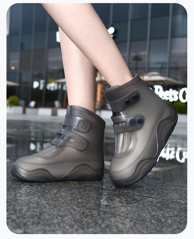 Silicone Non-Slip Waterproof Shoe Covers for Adults – Thickened, Wear-Resistant, Reusable Rain Boots for Men and Women