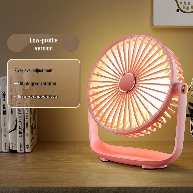 Yabuka Creative Desktop Fan with 5-Speed & LED Light