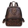 New Retro Women's Backpack with Embossed Splicing, Wear-resistant Large Capacity, New Popular Fashion Backpack