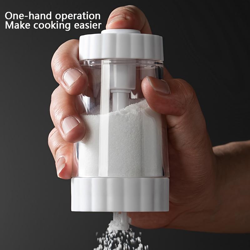 1pc, Kitchen Supplies Quantitative Salt Shaker Transparent Kitchen Seasoning Container, Household Salt Shaker ,Seasoning Bottle ,Seasoning Bottle