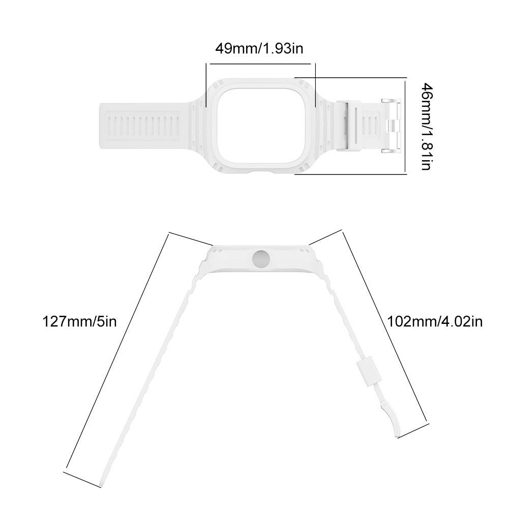 2 In 1 For Redmi Watch 4 Case + Band Silicone Watch Band Strap + Protective Case Cover Wristband Replacement Watch Accessories