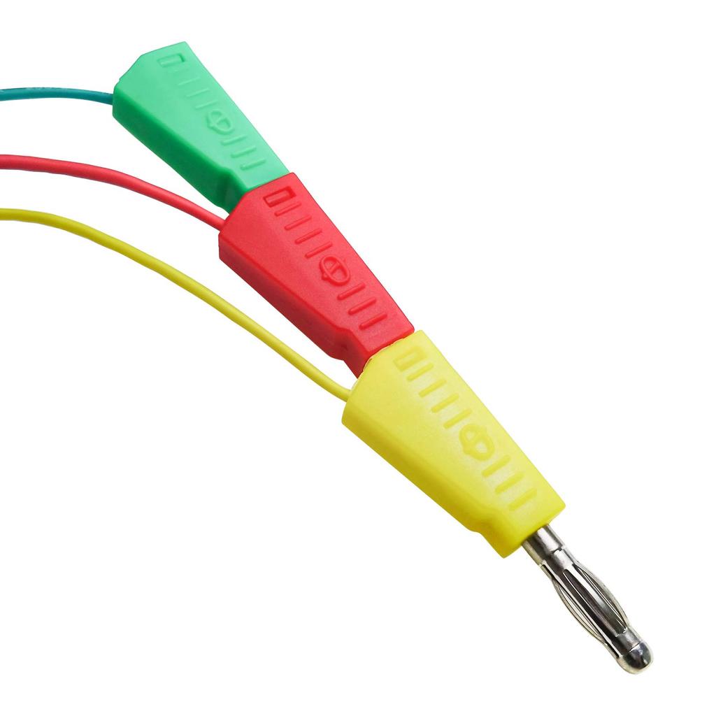 Cleqee Stackable Banana Breadboard Male Jumper Soft Flexible Silicone Test Leads for Electrical Testing Plugs, Wires,