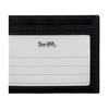 Coach Varsity Letter Print Leather Card Holder Unisex Accessories Black White CAK21-L77