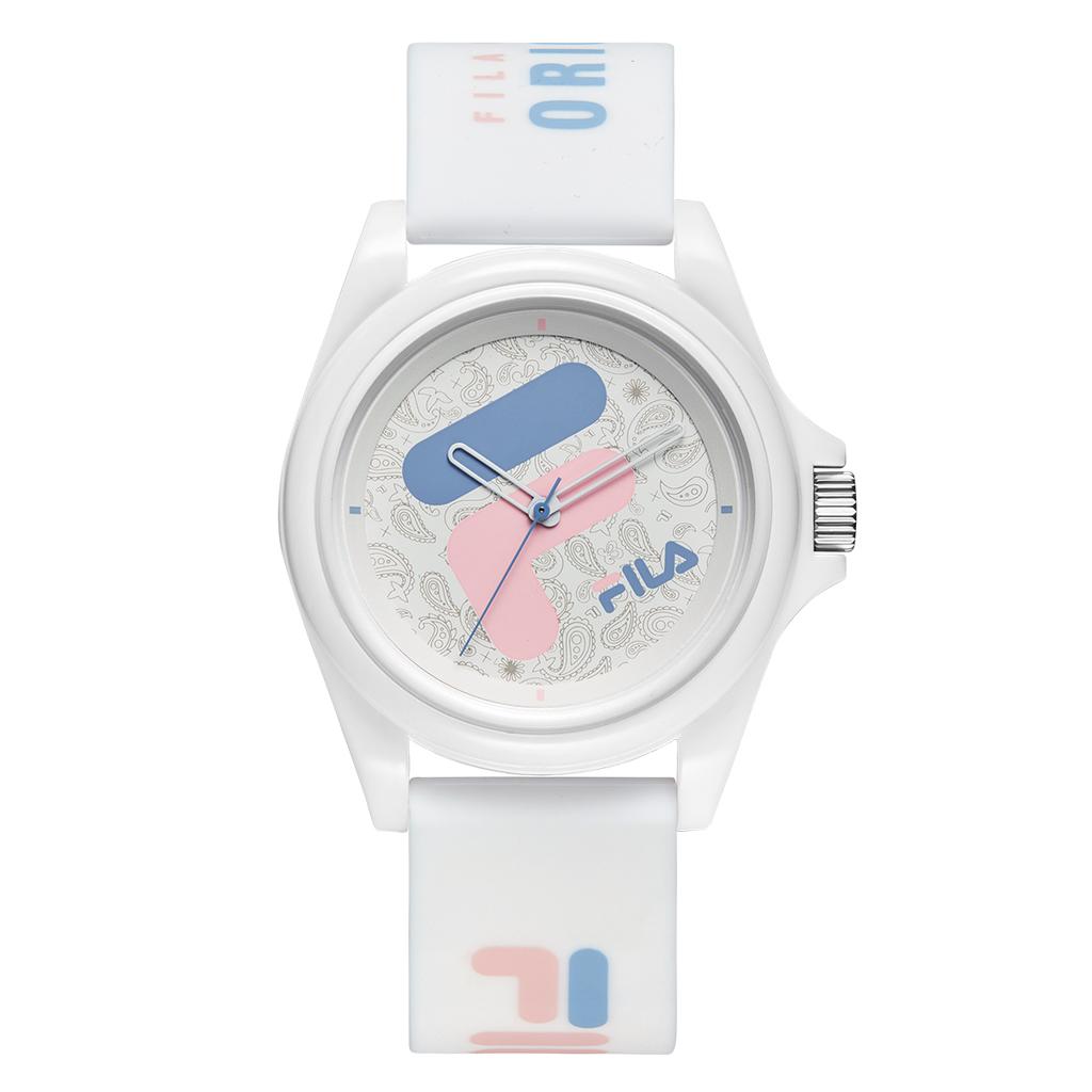FILA 6113 Series Quartz Watch Silicone Strap White Dial 30M Water Resistant Sport Trend Couple Watch Women watches FLM38-6113-025