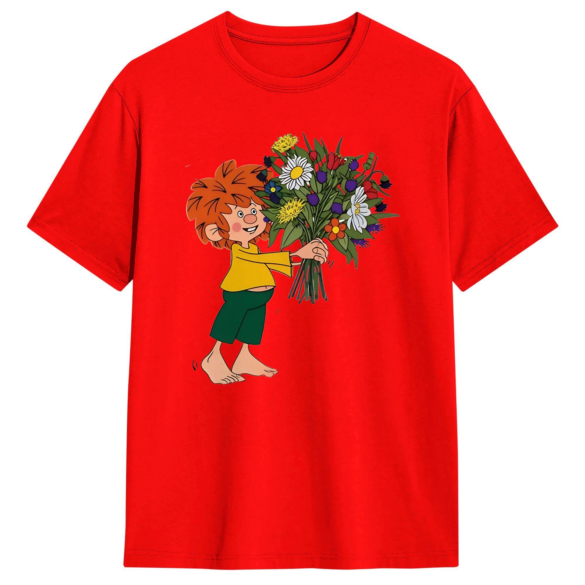 PPumuckls Cotton TShirt For Unisex Summer Y2K Retro TShirts Harajuku Tee Shirt Oversized Custom Logo Tops S