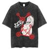 Anime Deadman Wonderland Shiro Graphic T Shirt Men Women Manga T-shirts Vintage Washed Tee Harajuku Oversized T-shirt