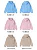 2025 Übergroßes Kapuzensweatshirt für Damen - Koreanischer Stil Einfarbiges Fleecejacke mit langen Ärmeln