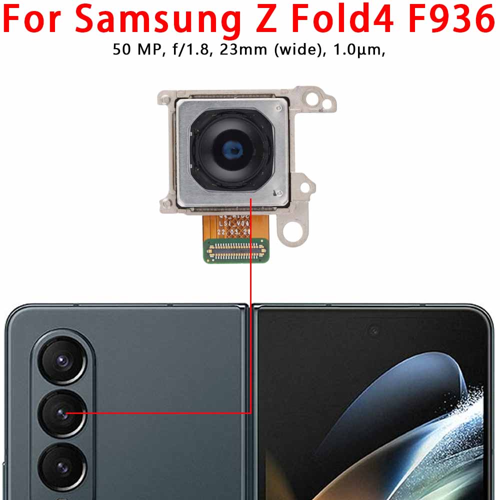 Rear Back Camera For Samsung Galaxy Z Fold Fold2 Fold3 Fold4 Fold5 5G Camera Module Backside View Replacement Spare Parts