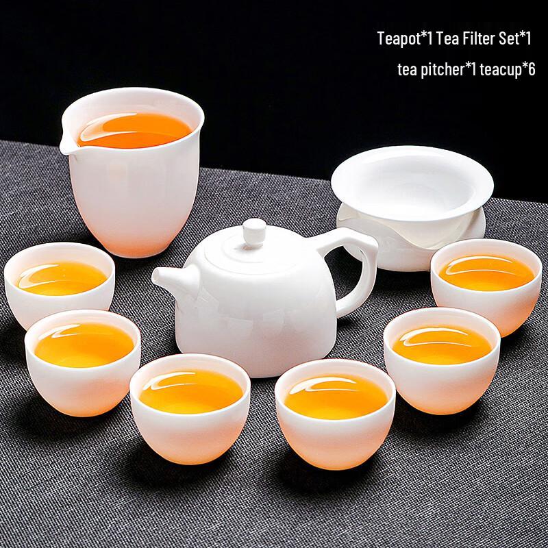 

Dehua Mutton Fat Jade White Porcelain Gongfu Tea Set