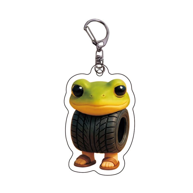 Playful Italian Brainrot Animals Keychains Acrylic Shark Keychain Meme Keyrings Fans Friends Gifts Phone Charms Backpack Pendants