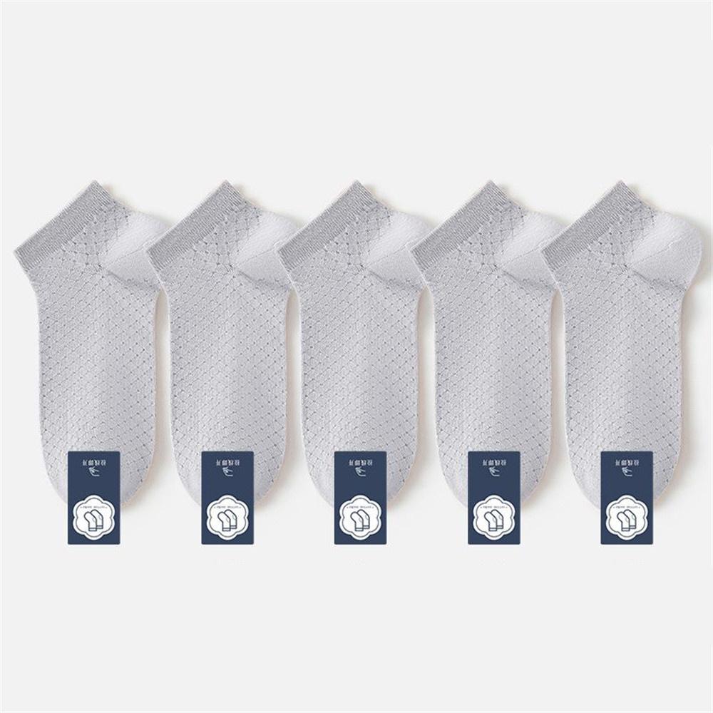 5 Pairs/Set Men Cotton Socks Summer Ultra Thin Breathable Mesh Sport Sock Quick-dry Deodorization Low Tube Ankle Socks Fast Send