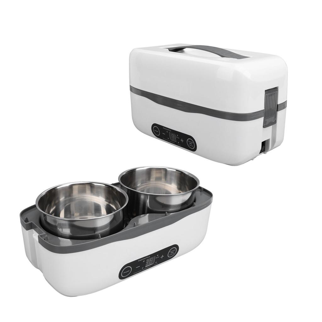 Electric Heated Lunch Box Intelligent Reservation Steaming Portable Stainless Steel Individual Inner