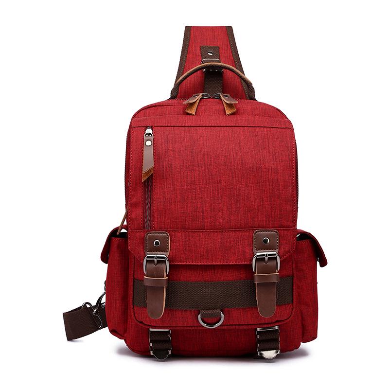 

College Style Water-Repellent Oxford Cloth Backpack Chest Bag for Men and Women