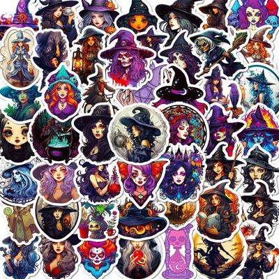50 Goth Witch Stickers New Product Demon Horror Dark Gothic Style Doodle Stickers