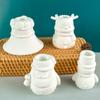 Handgemachte Schneemann Kerzenhalter Silikonform Beton Zement Gips Epoxidharz Kerzenständer Weihnachtsdekor Home Ornamente
