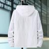 Summer Men's Solid Color Sun Protection Clothes Zipper Hoodie Fashion Sunscreen Clothes Large Casual Outerwear
