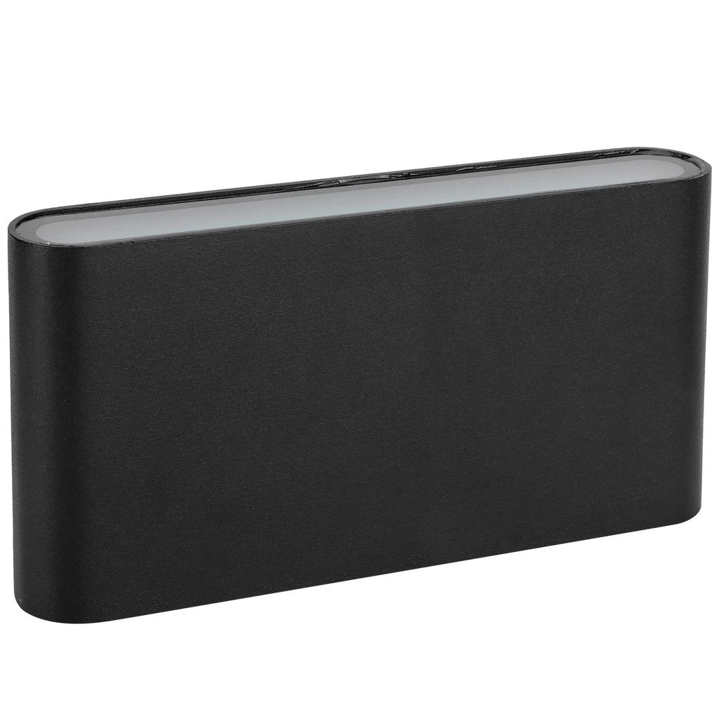 LED Vegglampe 12W COB Aluminium Utendørs Hagelysarmatur IP65 Vanntett AC85-265V(Svart skall